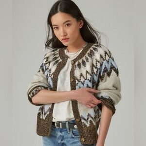 Lucky Brand | Print Pattern Chunky Sweater